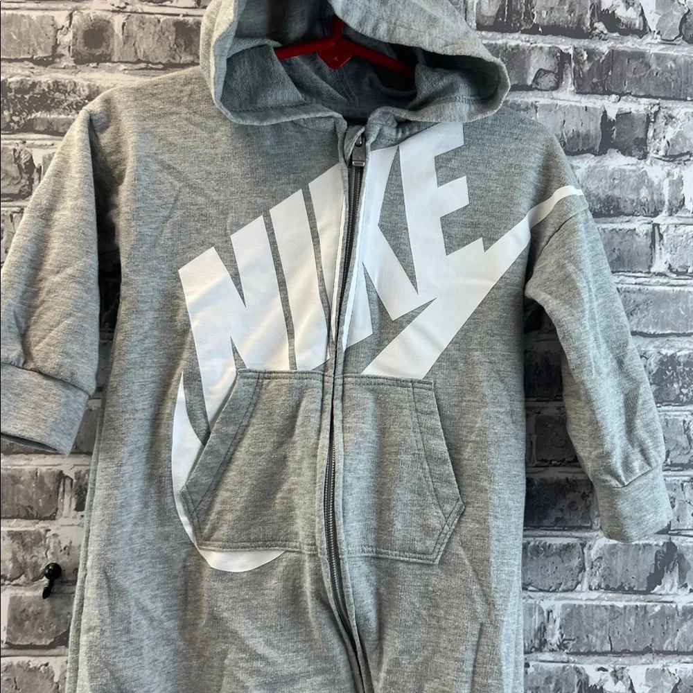Nike Infant Gray Hooded‎ Romper